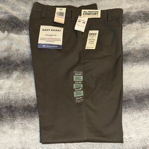 NWT - Dockers Men's Straight Fit Khaki Pants Dark Pebble Brown 32X34